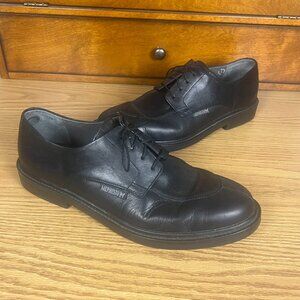 Mephisto Shoes Mens 10.5 Black Leather Phoebus Apron Split Toe Goodyear Derby